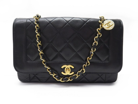 sac a main chanel diana medaillon logo cc