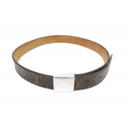 CEINTURE LOUIS VUITTON T80 EN TOILE MONOGRAM LV MARRON BROWN CANVAS BELT 440€