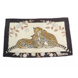 VINTAGE DRAP DE PLAGE HERMES JUNGLE LOVE SERVIETTE DE BAIN BEACH TOWEL 565€