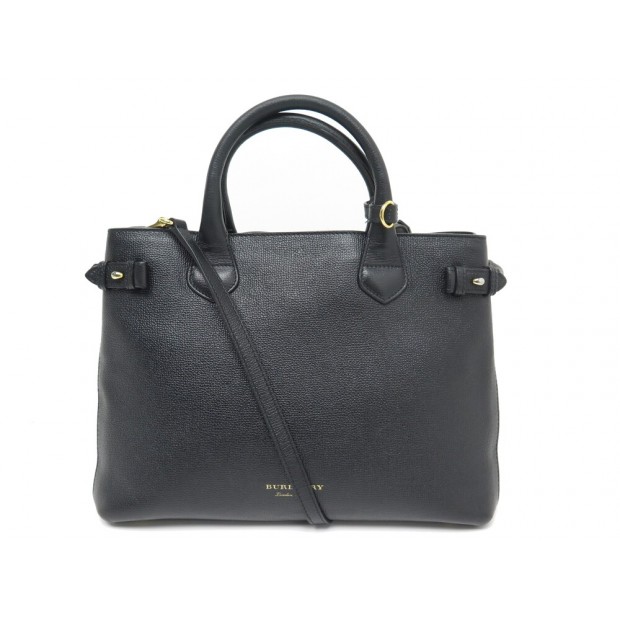 SAC A MAIN BURBERRY 4023693 THE BANNER MM CUIR NOIR BANDOULIERE HAND BAG 1800€