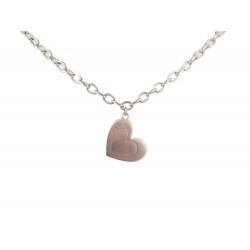 COLLIER PENDENTIF CHRISTIAN DIOR COEUR ARGENT MASSIF SILVER HEART NECKLACE 550€