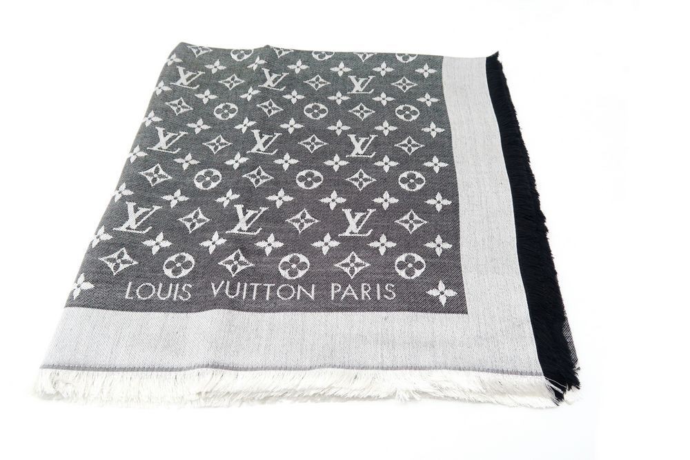 foulard louis vuitton chale monogram denim m71378