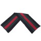 NEUF ECHARPE GUCCI BANDE WEB LAINE SOIE CACHEMIRE NOIR VERT RED BLACK SCARF 400€