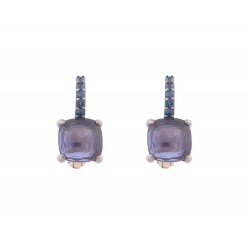 BOUCLES D'OREILLES POMELLATO BABY IOLITE DIAMANT OR JAUNE 18K GOLD EARRING 4900€