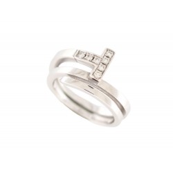 NEUF BAGUE TIFFANY & CO WRAP SQUARE T 60149848 53 DIAMANTS OR 18K RING 3600€