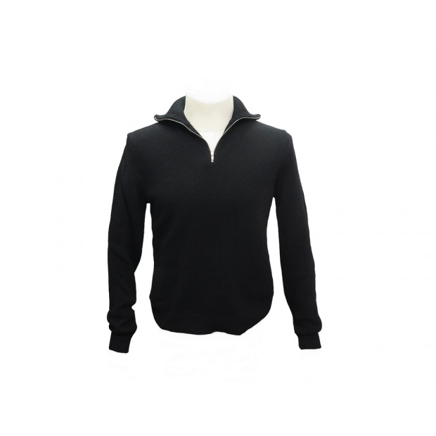 NEUF PULL SAINT LAURENT 386387 TAILLE L 50 EN LAINE NOIRE BLACK WOOL TOP 790€