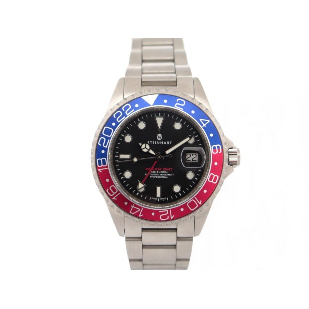 NEUF MONTRE STEINHART OCEAN ONE GMT PEPSI 42 MM CHORNO AUTOMATIQUE WATCH 650€