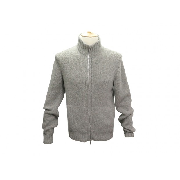 NEUF GILET LORO PIANA MAC3540 M 50 EN BEBE CACHEMIRE GRIS BABY CASHMERE 2100€