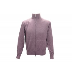 NEUF GILET ZIPPE LORO PIANA TAILLE M 48 BABY CACHEMIRE VIOLET CASHMERE 2100€