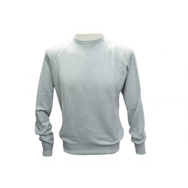 NEUF PULL LORO PIANA CREW NECK MAC3540 T 50 M BABY CACHEMIRE GRIS SWEATER 1300€