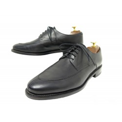 CHAUSSURES PARABOOT CHELSEA 1655 DERBY 7.5 41.5 CUIR NOIR EMBAUCHOIRS SHOES 460€