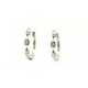 NEUF BOUCLES D'OREILLES DJULA CREOLES EN OR BLANC 18K ET DIAMANTS EARRINGS 1000€