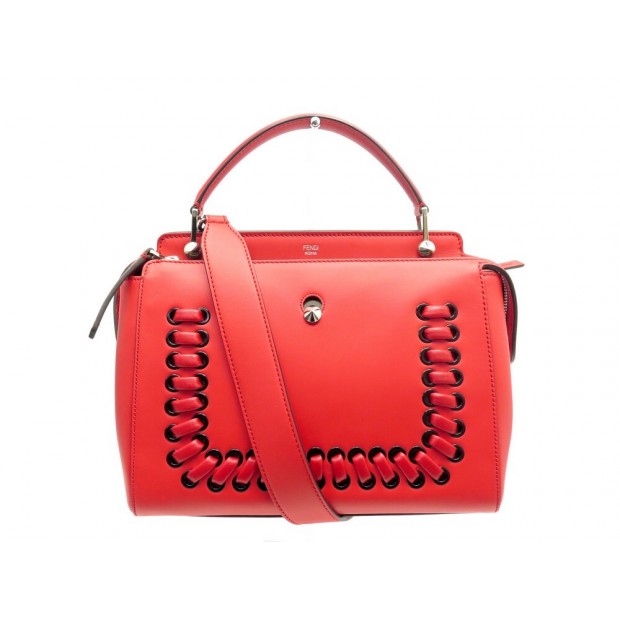 NEUF SAC A MAIN FENDI DOTCOM WHIPSTITCH 8BN298 ROUGE BANDOULIERE HAND BAG 2115€