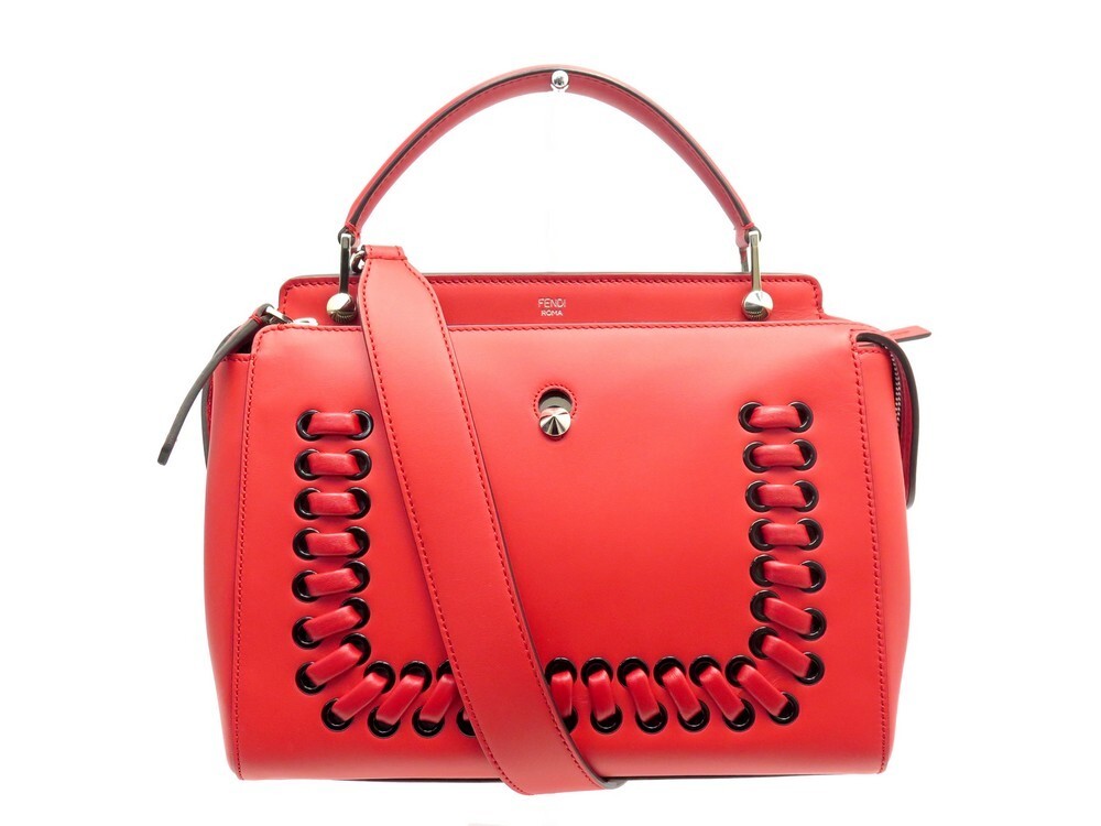 sac a main fendi dotcom whipstitch 8bn298 rouge