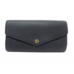 NEUF PORTEFEUILLE LOUIS VUITTON SARAH CUIR MONOGRAM EMPREINTE NOIR WALLET 670€