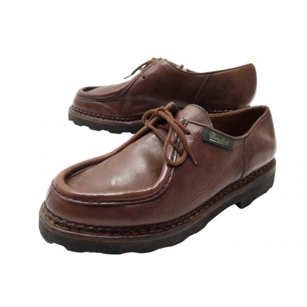 CHAUSSURES PARABOOT MICHAEL 40.5 DERBY EN CUIR MARRON BROWN LEATHER SHOES 460€