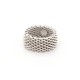 BAGUE TIFFANY & CO SOMERSET T54 MAILLE EN ARGENT MASSIF 925 SILVER RING 350€