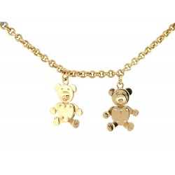 COLLIER POMELLATO ORSETTO 2 OURSONS EN OR JAUNE 18K 35.5GR BEARS NECKLACE 5500€