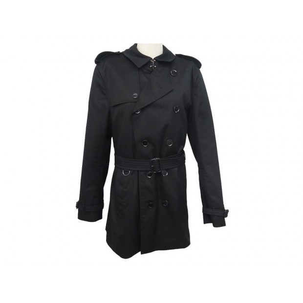 NEUF IMPERMEABLE BURBERRY TRENCH BRITTON T 54 L MANTEAU NOIR CEINTURE COAT 2150€