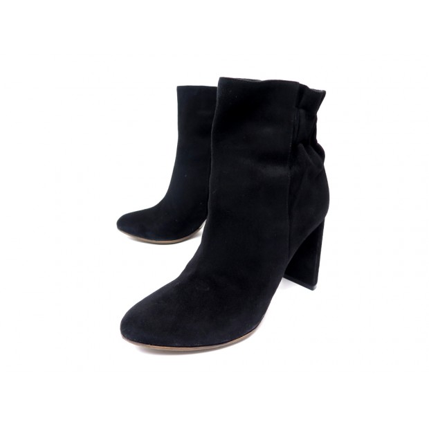 CHAUSSURES BOTTINES DIOR LOW BOOTS PLEATS KC1315VVV 36.5 DAIM NOIR + BOITE 1490€