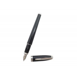 STYLO PLUME ST DUPONT LIGNE D MEDIUM LAQUE NOIRE LACQUER FOUNTAIN PEN 350€