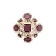 BROCHE CHANEL CROIX ET PIERRES PATE DE VERRE VIOLETTES DORE CROSS BROOCH 930€