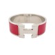 BRACELET HERMES CLIC CLAC H LARGE 18 CM EN EMAIL ROUGE STRAP BANGLE 680€