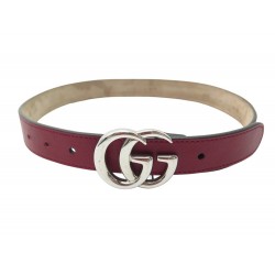 CEINTURE GUCCI GG MARMONT 432707 EN CUIR BORDEAUX TAILLE 60 M LEATHER BELT