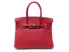  sac a main hermes birkin 30 en cuir togo rouge