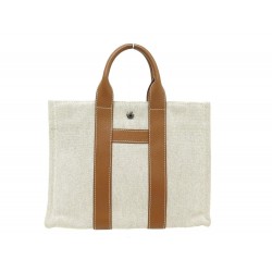 NEUF SAC A MAIN HERMES HARNAIS PM CABAS TOILE BEIGE ET CUIR TOTE HAND BAG 2900€