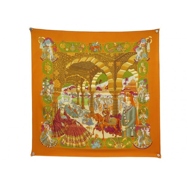 FOULARD HERMES SPLENDEURS DES MAHARAJAS C. BASCHET CARRE 90 SOIE SILK SCARF 495€