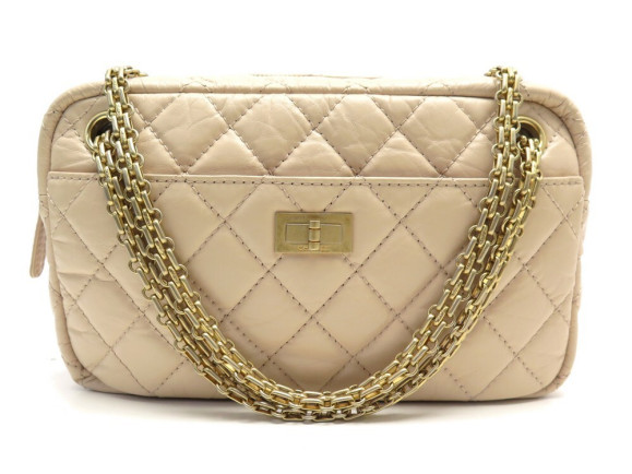 sac a main chanel camera 2.55 cuir vieilli vieux