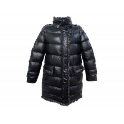 NEUF MANTEAU CHANEL MANTEAU COCO NEIGE A FRANGES L T42 FRINGES PUFFER COAT 9300€