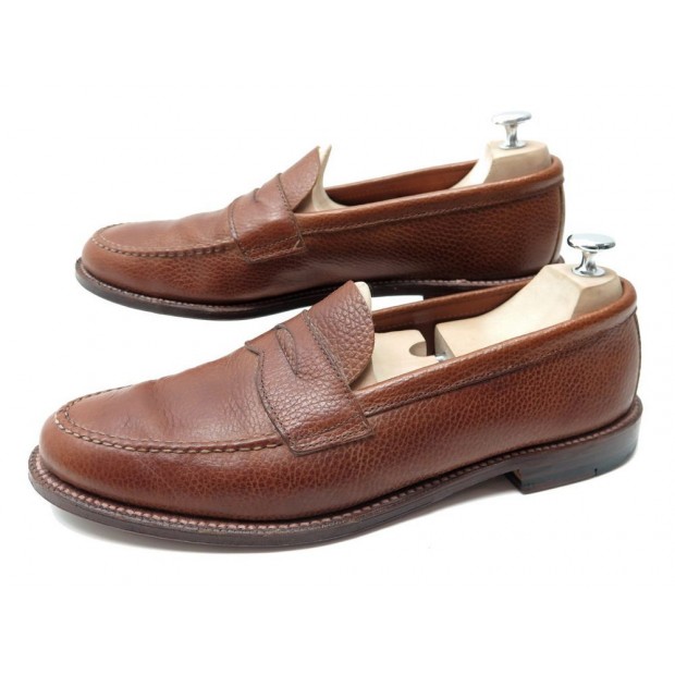 CHAUSSURES ALDEN POUR ANATOMICA MOCASSINS 11C 45 CUIR GRAINE MARRON SHOES 450€