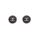 BOUCLES D'OREILLES CHANEL LOGO CC RONDES PUCE METAL DORE GOLD EARRINGS 650€