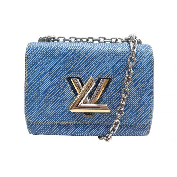 SAC A MAIN LOUIS VUITTON TWIST PM BANDOULIERE CUIR EPI BLEU PURSE HAND BAG 3500€