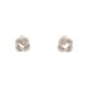 BOUCLES D OREILLES POIRAY PUCES TRESSE 951111 OR BLANC DIAMANTS EARRINGS 2570€