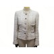 VESTE CHANEL BOUTONS LOGO CC P41150V29554 M 38 TWEED ECRU VEST JACKET 6500€