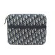 NEUF POCHETTE A MAIN CHRISTIAN DIOR TRAVEL S5519CTZP EN TOILE OBLIQUE BLEU 990€