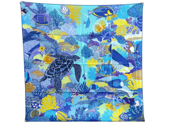  rare foulard hermes under the waves alice shirley