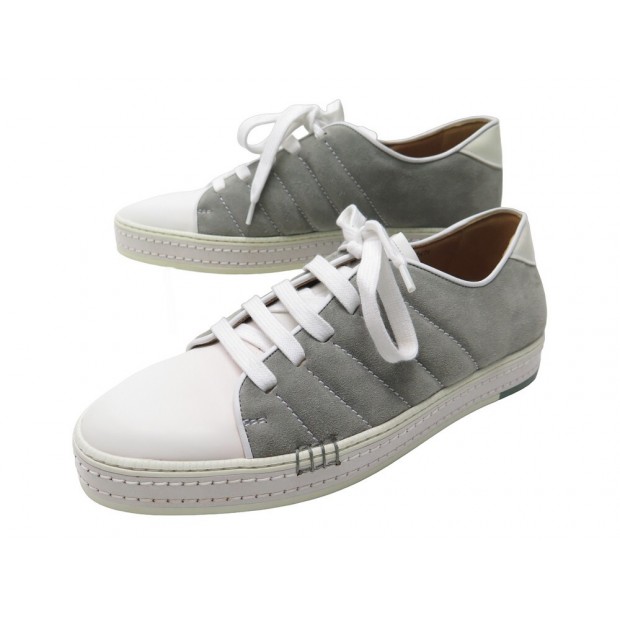 NEUF CHAUSSURES BERLUTI PLAYFIELD BASKETS 8 42 CUIR & DAIM SNEAKERS SHOES 1490€