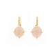 NEUF BOUCLES D'OREILLES POMELLATO VELENO OR 18K & QUARTZ BLANC EARRINGS 3590€