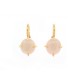 NEUF BOUCLES D'OREILLES POMELLATO VELENO OR 18K & QUARTZ BLANC EARRINGS 3590€