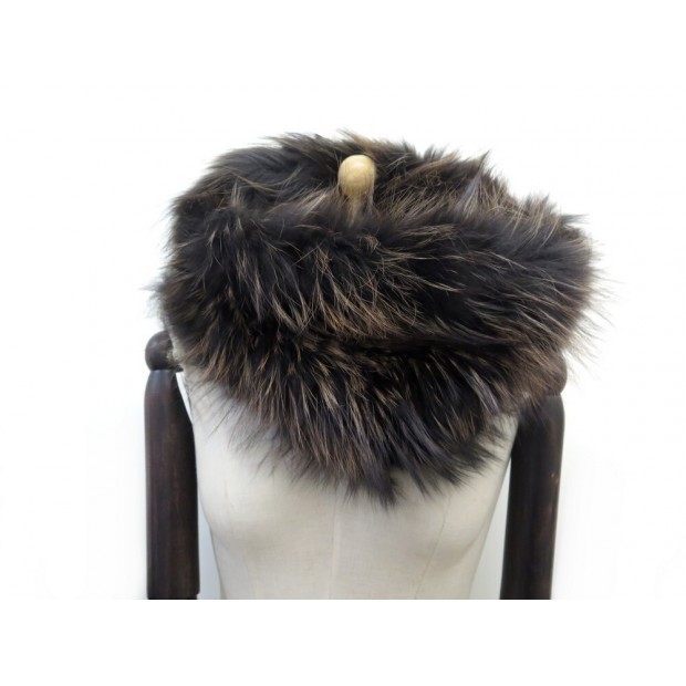 NEUF ECHARPE CHRISTIAN DIOR CHANCE SNOOD COL EN FOURRURE DE RENARD FOX FUR SCARF