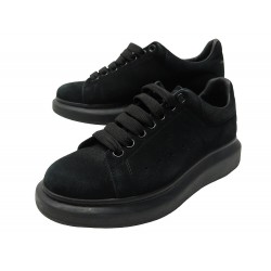 CHAUSSURES ALEXANDER MCQUEEN BASKETS OVERSIZE 39 DAIM NOIR SHOES SNEAKERS 500€