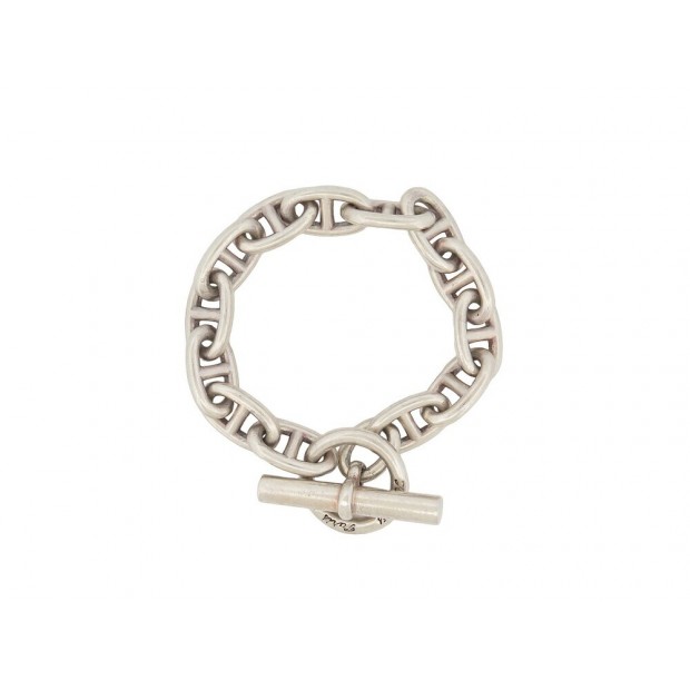 BRACELET HERMES CHAINE D'ANCRE PM ARGENT MASSIF 925 TAILLE 18 SILVER STRAP 1210€