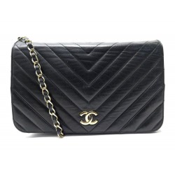 VINTAGE SAC A MAIN CHANEL TIMELESS CUIR CHEVRONS BANDOULIERE HAND BAG 5400€