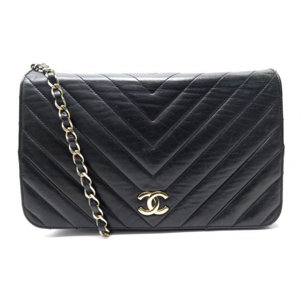 VINTAGE SAC A MAIN CHANEL TIMELESS CUIR CHEVRONS BANDOULIERE HAND BAG 5400€