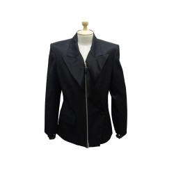 NEUF VESTE LOUIS VUITTON BLAZER ZIPPE FGVE65 M 40 LAINE NOIRE WOOL JACKET 2200€