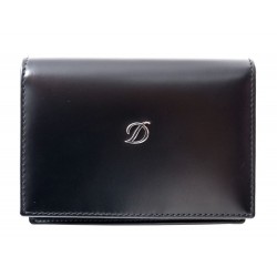NEUF PORTEFEUILLE ST DUPONT 077026 EN CUIR NOIR PORTE CARTES 250 